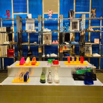 WhatsApp Image 2020-06-01 at 11.03.02 AM Shelves and tables displaying colorful accessories, shoes and bags