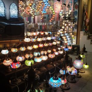 Colorful lanterns in Dubai old souk